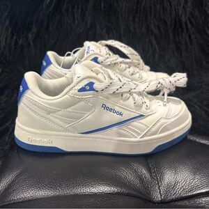 Reebok White and Blue Sneakers